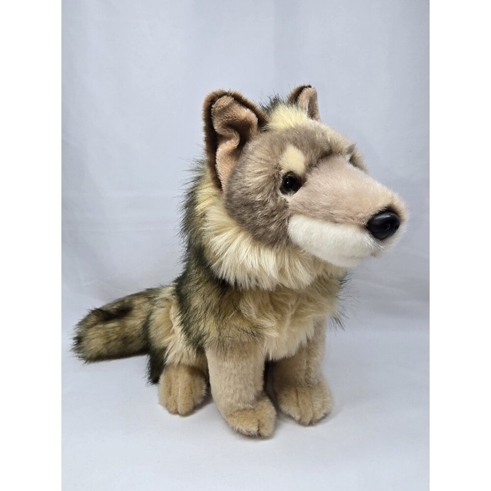 SAIL realistic Looking Lifelike Wolf Stuffed Animal Toy